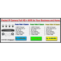 Paket Full HD Acesee IP Camera  2.4 Mega Pixel 4 Channel
